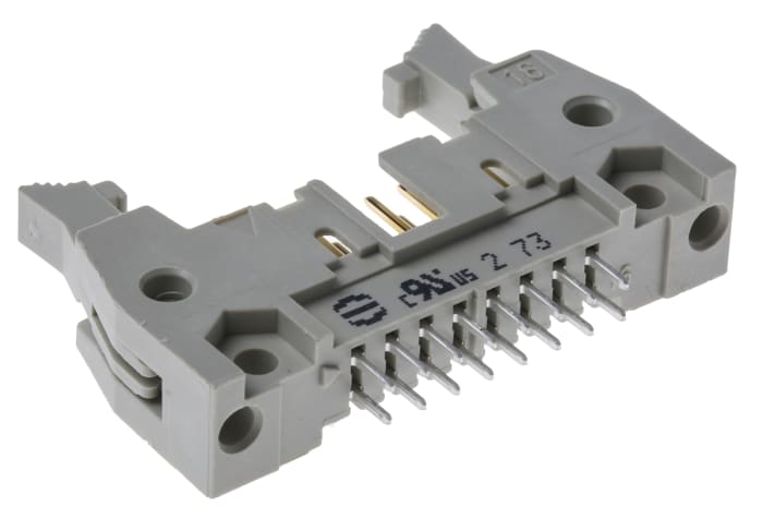 HARTING SEK 18 Series Straight Through Hole PCB Header, 16 Contact(s), 2.54mm Pitch, 2 Row(s), Shrouded