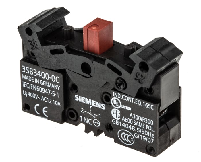 Siemens Siemens 3SB3 Series Contact Block, 1NC