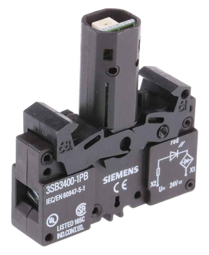 Siemens Siemens 3SB3 Light Block - Red, 24 V