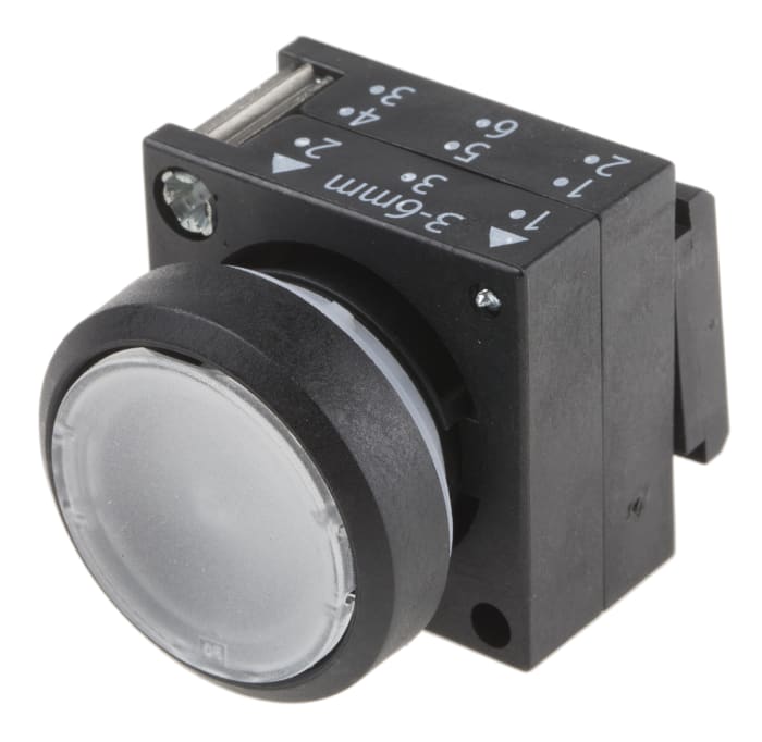 Siemens 3SB3 Series Clear Round, Momentary Actuation, 22mm Cutout