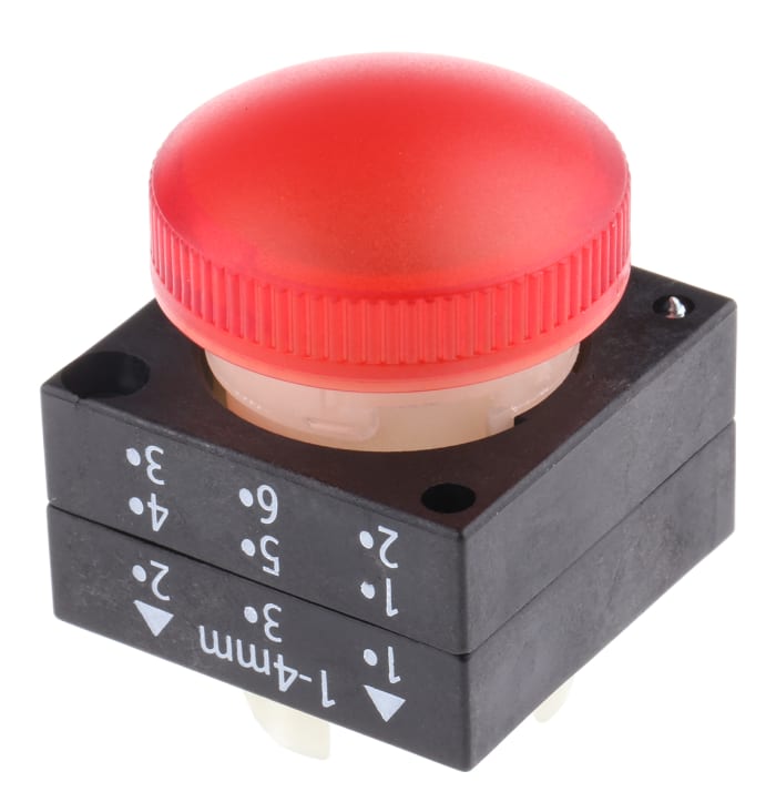 Tête de voyant lumineux Rouge Siemens, série 3SB3, diam. découpe 22mm, IP66