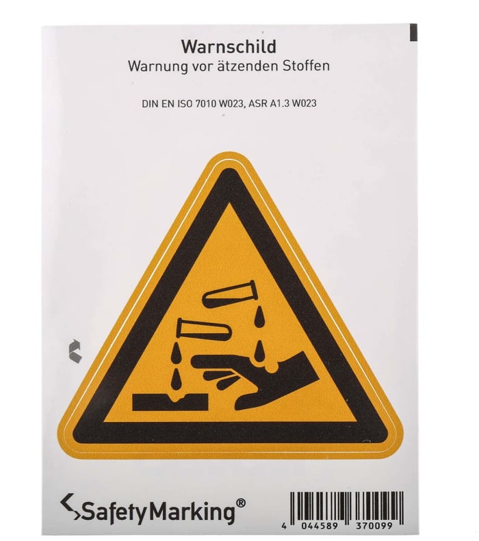 Wolk Self-Adhesive Hazardous Substances Hazard Warning Sign