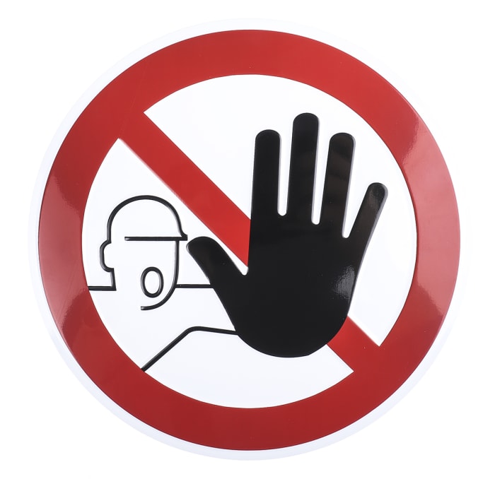 Aluminium No Unauthorised Access Prohibition Sign