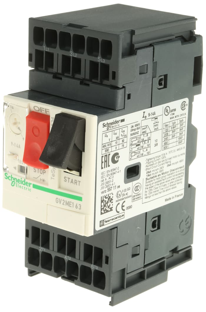 Schneider Electric 9 → 14 A TeSys Motor Protection Circuit Breaker, 690 V