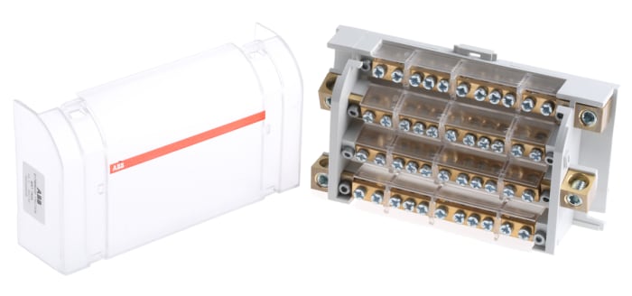 Entrelec Distribution Block, 11 Way, 10-50 inputmm², 160A, 600 V, Grey