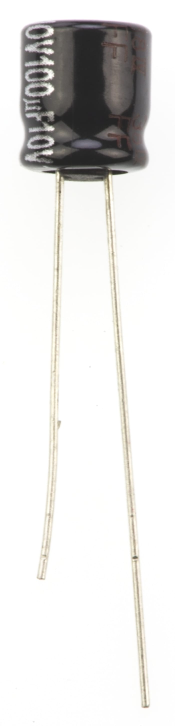 Panasonic 100μF Aluminium Electrolytic Capacitor 10V dc, Radial, Through Hole - EEAGA1A101