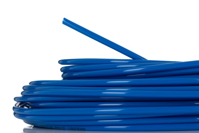 Tuyau à air comprimé RS PRO, 6mm x 4mm x 30m Bleu en Nylon