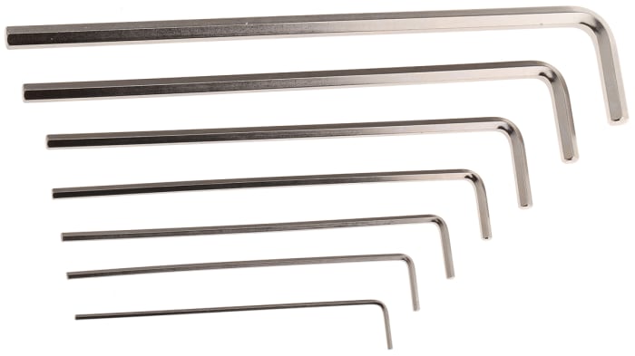 Wiha Tools 7 piece L Shape Metric Hex Key Set, 1.5 → 6mm
