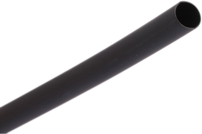 RS PRO Heat Shrink Tubing, Black 6.4mm Sleeve Dia. x 300mm Length 2:1 Ratio