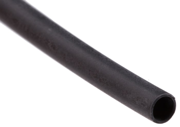 RS PRO Black Halogen Free 2:1, Heat Shrink Tubing 2.4mm Sleeve Dia. x 300mm Length