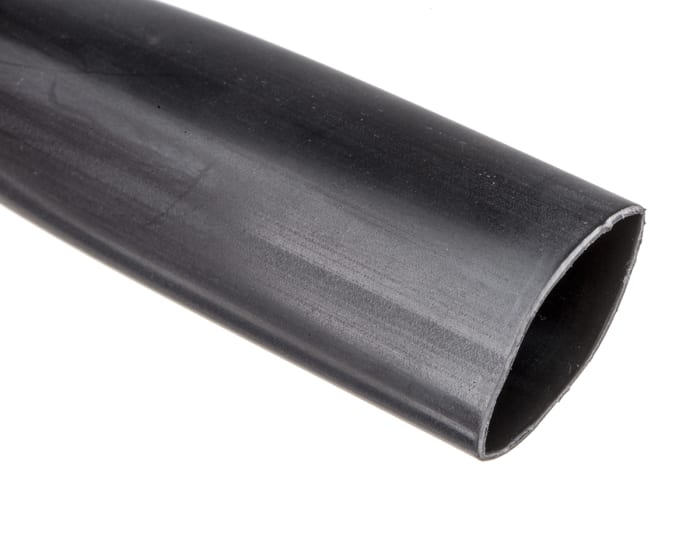 RS PRO Halogen Free Heat Shrink Tubing, Black 12.7mm Sleeve Dia. x 300mm Length 2:1 Ratio