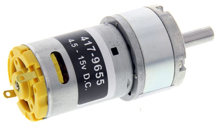 RS PRO Brushed Geared DC Geared Motor, 7.92 W, 12 V dc, 13 Ncm, 1974 rpm, 6mm Shaft Diameter