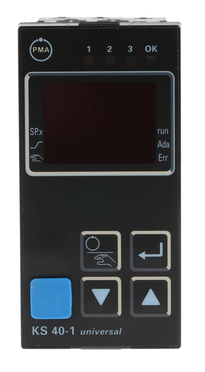 P.M.A KS40 Panel Mount PID Temperature Controller, 96 x 48mm, 3 Output, 90 → 250 V ac Supply Voltage