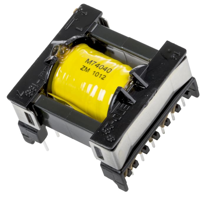 4 Output 35 → 40W Flyback SMPS Transformer, 85 → 265V ac, 3.3 → 7 V ac, 8 → 16.5 V ac, 500μH