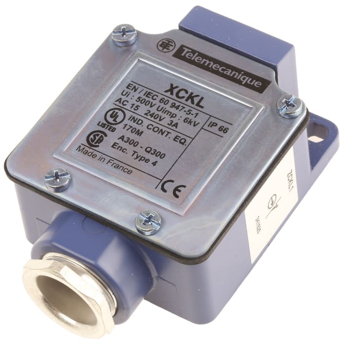ZCKM1 Telemecanique Sensors | Telemecanique Sensors OsiSense XC Series Limit Switch, NO/NC, IP66, DP, Zinc Alloy Housing, 240V ac Max, 10A Max | 360-8584 | RS Components ZCKM1 Telemecanique Sensors | Telemecanique Sensors OsiSense XC Series Limit Switch, NO/NC, IP66, DP, Zinc Alloy Housing, 240V ac Max, 10A Max | 360-8584 | RS Components