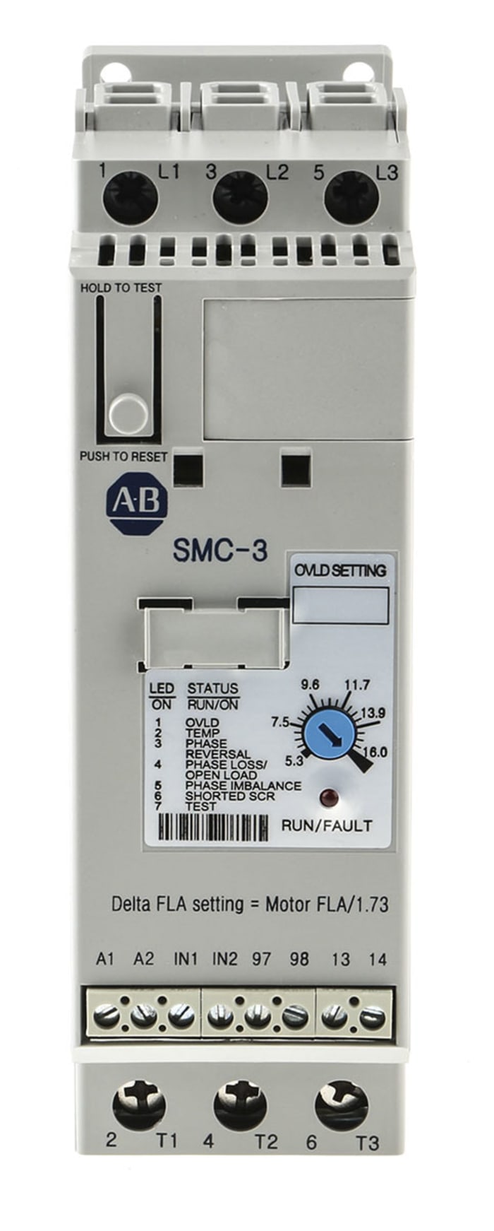 Allen Bradley Soft Starter, , 7.5 kW, 460 V ac, 3 Phase, IP2X