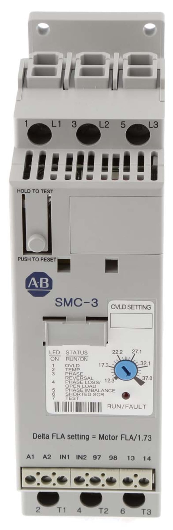 Allen Bradley Soft Starter, , 18.5 kW, 460 V ac, 3 Phase, IP2X