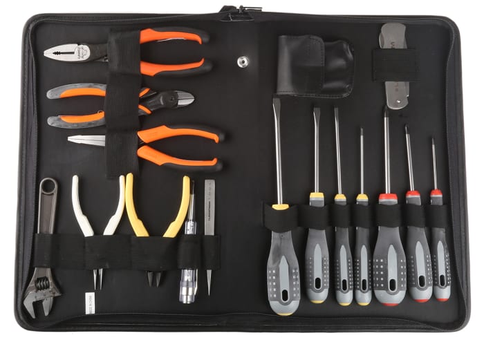 9852 Bahco Bahco 17 Piece Electricians Tool Kit with Pouch 4190107