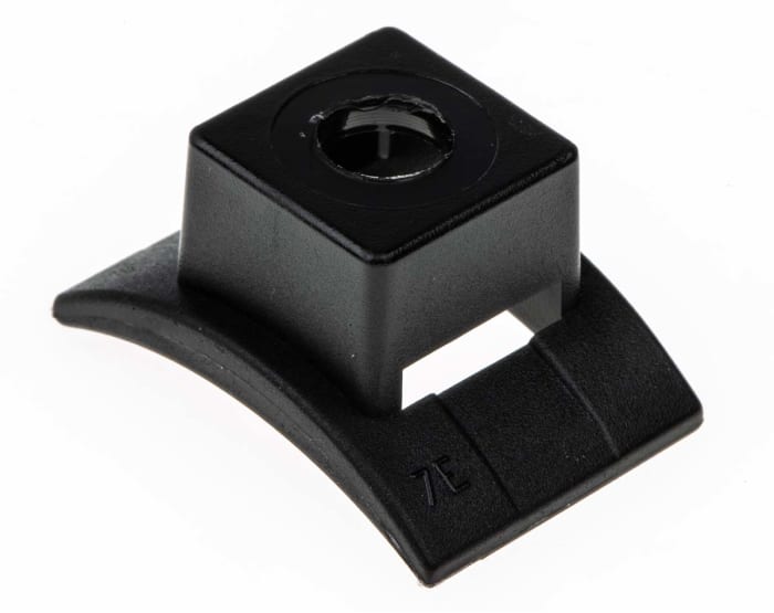 HellermannTyton Self Adhesive Black Cable Tie Mount 17 mm x 25mm, 8mm Max. Cable Tie Width