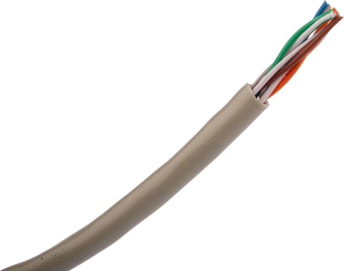 Cable Ethernet Cat5e U/UTP Belden de color Gris, long. 304m, funda de PVC