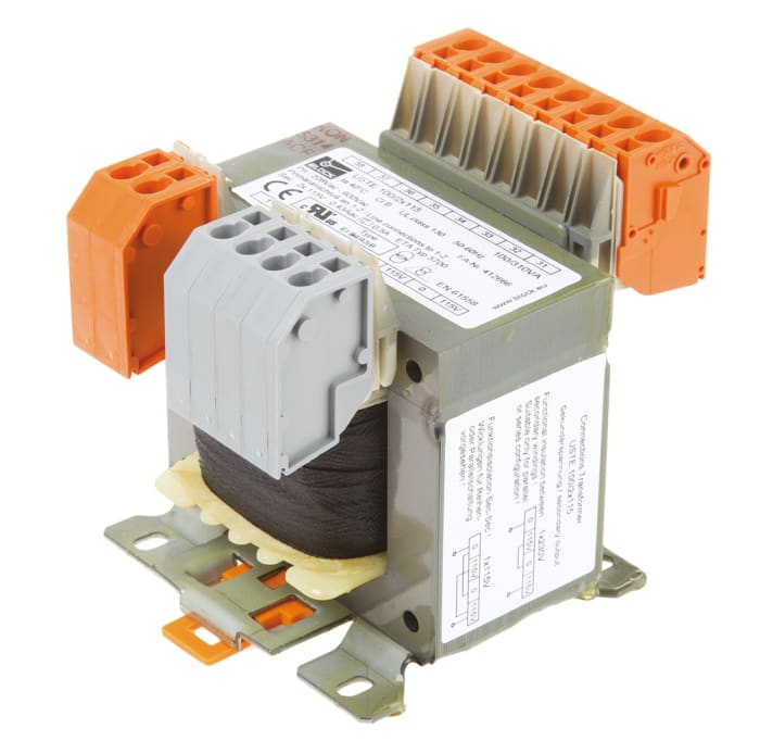 USTE100/2X115 Block Block 100VA DIN Rail Panel Mount Transformer 208