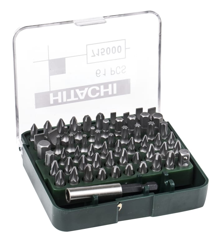 Hitachi Screwdriver Bit, PH1, PH2, PH3, PZ1, SL4, SL4.5, SL5, SL6, SL7, SL8 Tip