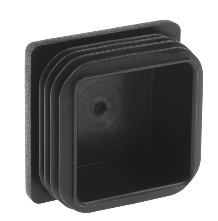 Rose+Krieger Black Square Tube Plug, 40mm 40 mm Strut Profile