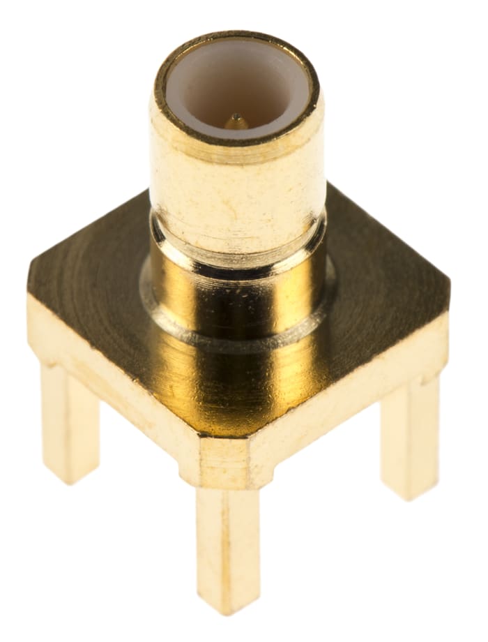 TE Connectivity, Jack Through Hole SMB Connector, 50Ω, Solder Termination, Straight Body