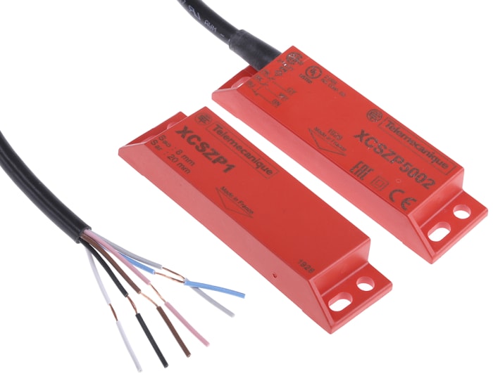 Telemecanique Sensors XCS-DMP Series Magnetic Non-Contact Safety Switch, 24V dc, Plastic Housing, NC, Cable