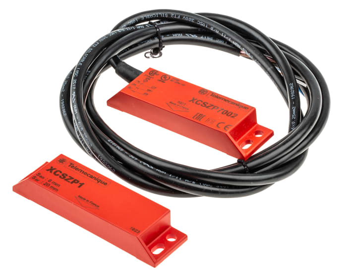 Telemecanique Sensors XCS-DMP Series Magnetic Non-Contact Safety Switch, 24V dc, Plastic Housing, 2NC, Cable