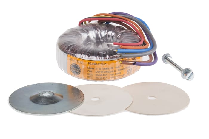 Nuvotem Talema 115 V ac, 230 V ac, 2 x 9V ac Toroidal Transformer, 80VA 2 Output