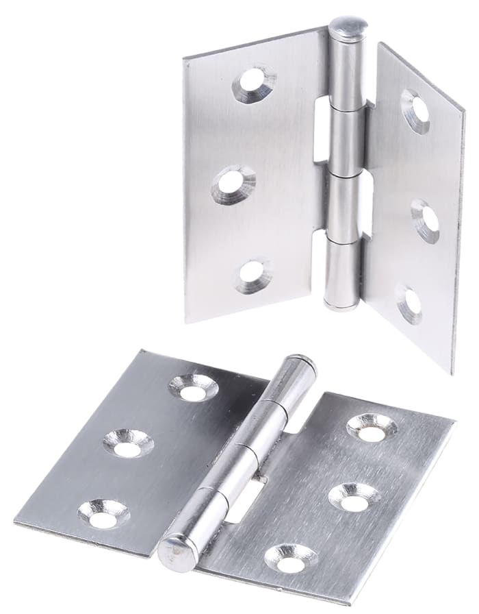 ROCA Stainless Steel Butt Hinge, Screw Fixing, 50mm x 50mm x 1.2mm