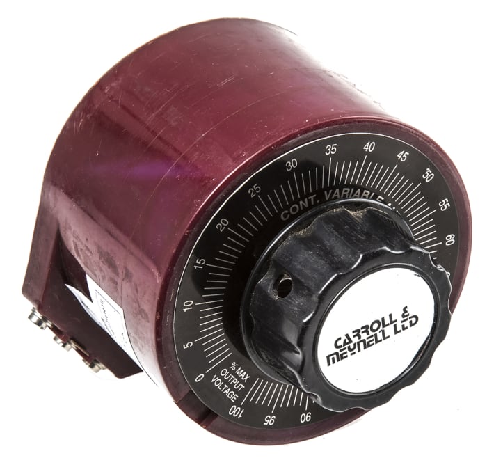 Carroll & Meynell 1 Phase 720VA Variac, 1 Output, 100V ac