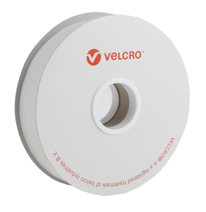 Velcro White Hook & Loop Tape, 22mm x 5m