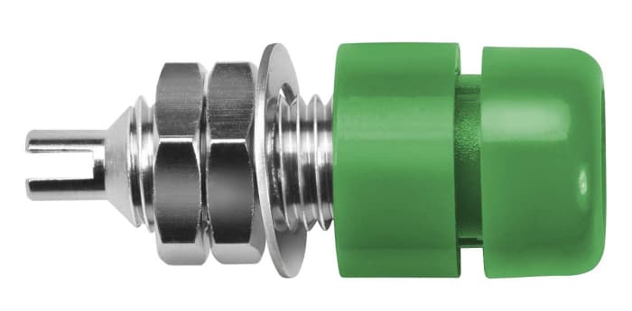 Fiche banane femelle 4 mm Schutzinger Vert Femelle 32A 30 V ac, 60V c.c.