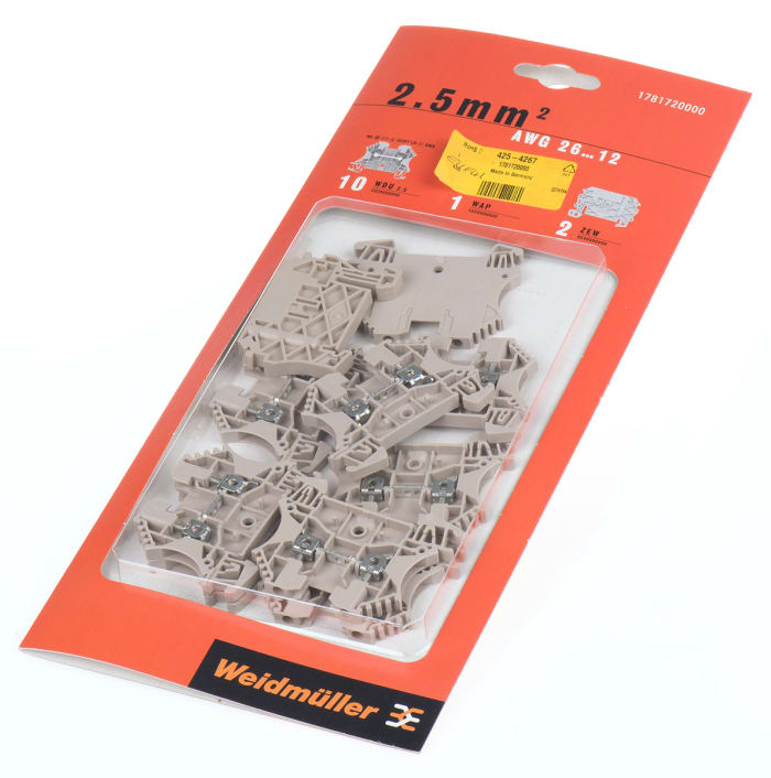 Weidmuller 1781720000 WDU Series, 2.5mm², Screw Termination