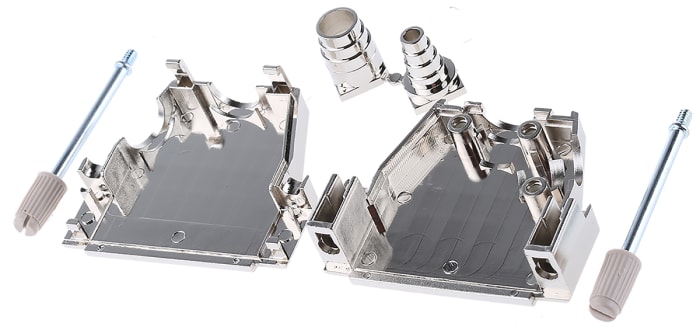 MH Connectors MHDSSK-T/M Serisi D-Sub Konnektör Kapak, Bükülme Önleyici, ABS, 25 Pinli, Açılı, Düz