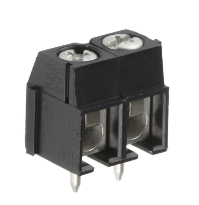 Weidmuller PM 5.08 Series PCB Terminal Block, 2-Contact, 5.08mm Pitch, Through Hole Mount, 1-Row, Screw Termination