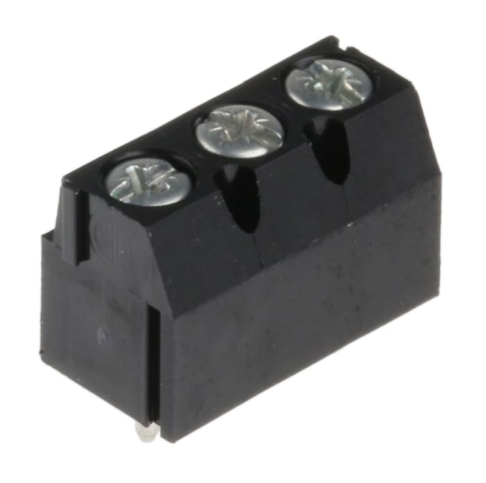 Weidmuller PM 5.08 Series PCB Terminal Block, 3-Contact, 5.08mm Pitch, Through Hole Mount, 1-Row, Screw Termination