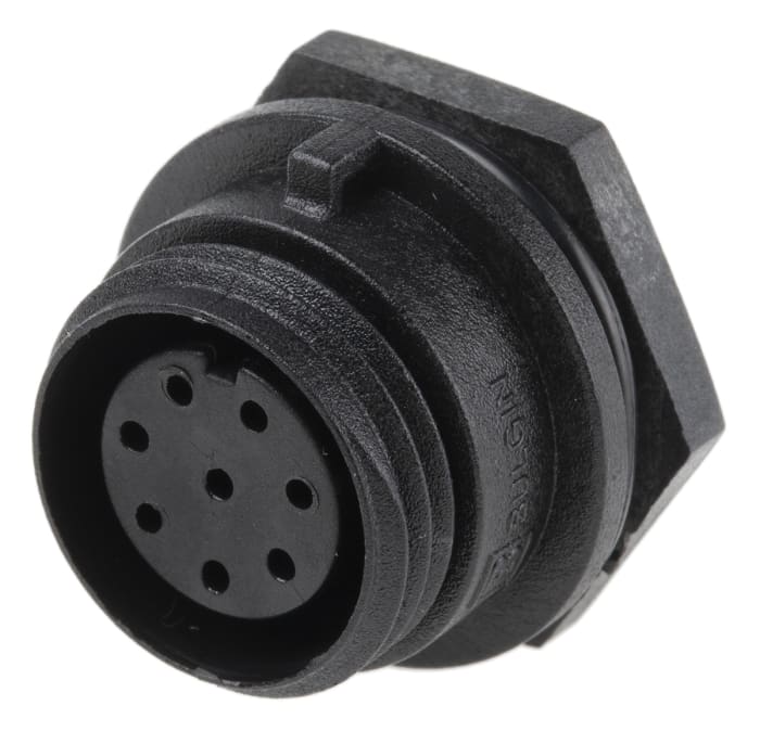 Bulgin Circular Connector, 8 Contacts, Front Mount, Miniature Connector, Socket, Female, IP68, Buccaneer 400 Series