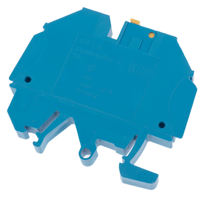 Bloc de jonction sectionnable Weidmuller W, 4mm², A visser, Bleu