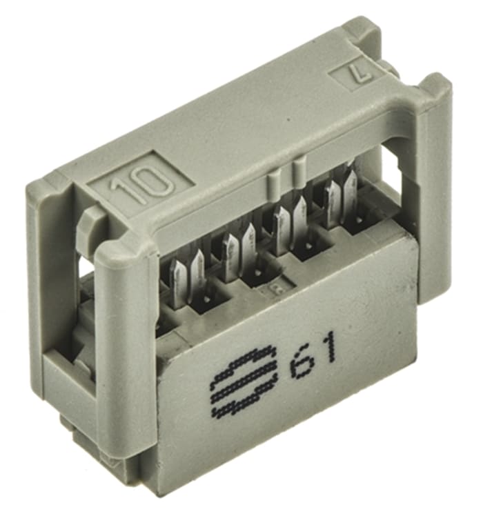 HARTING 10-Way IDC Connector Socket for Cable Mount, 2-Row