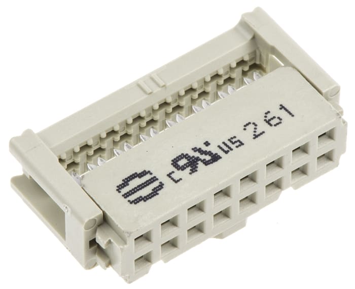 HARTING 16-Way IDC Connector Socket for Cable Mount, 2-Row