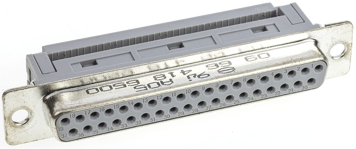 HARTING 37 Way Right Angle Cable Mount D-sub Connector Socket, 2.77mm Pitch