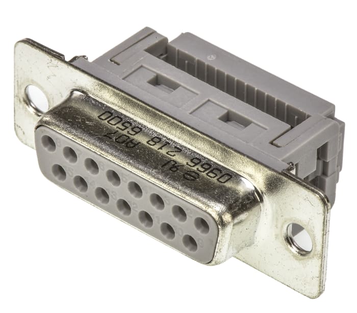 HARTING D-Sub Standard 15 Way Right Angle Cable Mount D-sub Connector Socket, 2.77mm Pitch