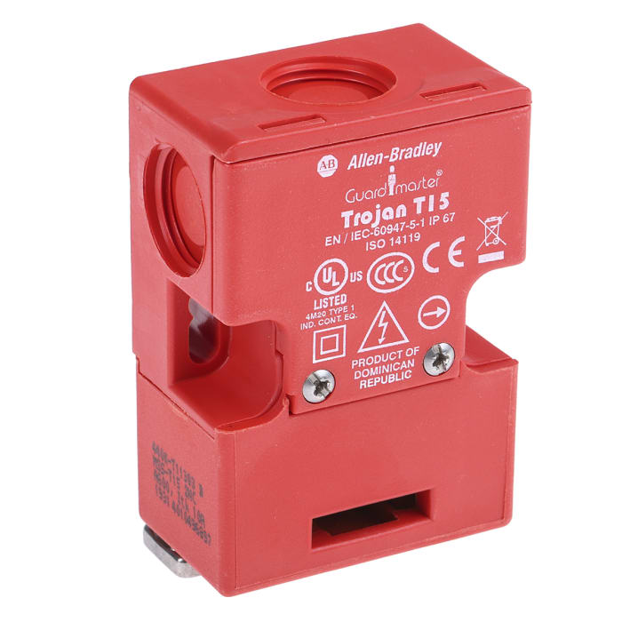 Allen Bradley Guardmaster 440K Safety Interlock Switch, 2NC, Keyed Actuator Included, Glass Filled PBT