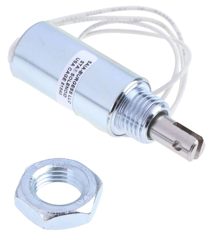 Electroaimant linéaire Saia-Burgess 24 V c.c., course 17.8mm, force 12.8N