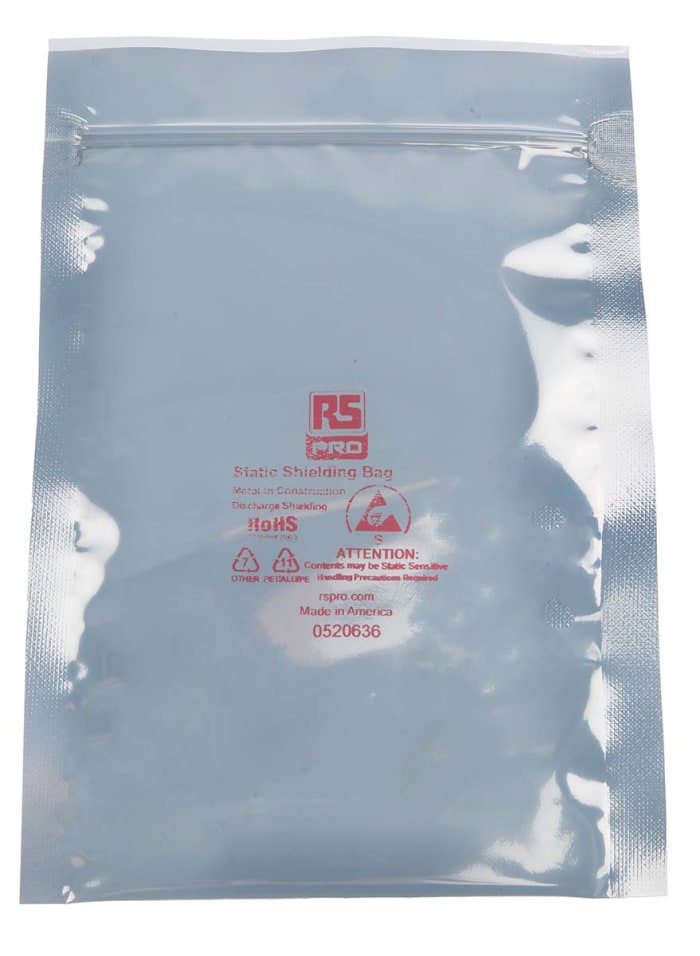 RS PRO Static Shielding Bag 102mm(W)x 152mm(L)