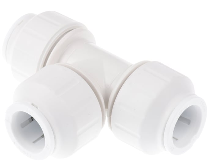 John Guest Plastic Pipe Fitting, 90° Push Fit Tee, 15mm