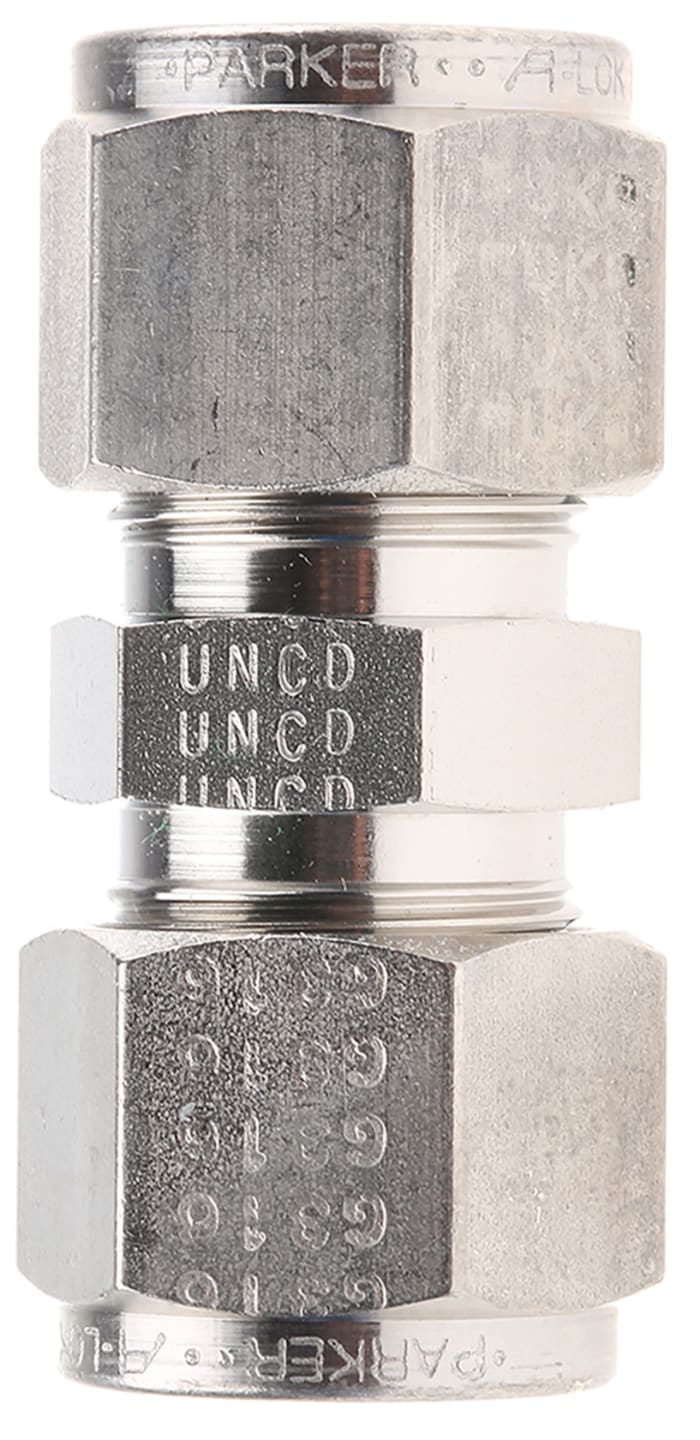 8SC8316 Parker Parker Stainless Steel Pipe Fitting, Straight Union 3